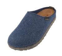 HAFLINGER Pantofole Unisex Adulto Manhattan Clog 391001, Numero:45 EU, Colore:Blu