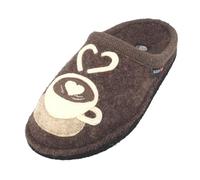HAFLINGER Pantofole unisex con motivo animale, Marrone, 36 EU