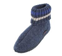HAFLINGER Paul pantofola con collo in jeans di pura lana vergine, taglia 45
