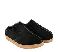 HAFLINGER SASKATCHEWAN CALDE PANTOFOLE CON PELO UNISEX NERO