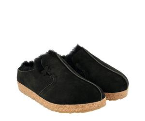 HAFLINGER SASKATCHEWAN CALDE PANTOFOLE CON PELO UNISEX NERO