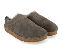 HAFLINGER zoccolo in pelle di agnello Snowbird pantofola in feltro antracite, 43