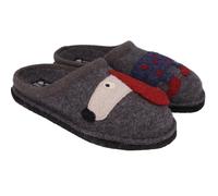 HAFLINGER THEO/CANE CIABATTA IN FELTRO DI LANA UOMO/DONNA ANTRACITE