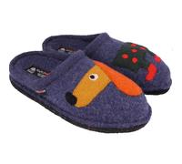 HAFLINGER THEO/CANE CIABATTA IN FELTRO DI LANA UOMO/DONNA JEANS