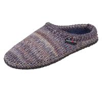 HAFLINGER Tricote Ciabatte Pantofole Uomo in Pura Lana Lavorata, Interno in Feltro Blu, Fondo Indoor Antiscivolo (M, Sistema Taglie Calzature EU, Adulto, Uomo, Numero, Media, 44)