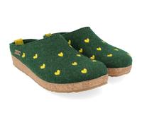 Haflinger - Women's Grizzly Cuoricini - Pantofole EU 39 verde