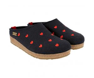 Haflinger - Women's Grizzly Cuoricini - Pantofole EU 42 nero