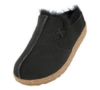 HAFLINGER Zoccolo in pelle di agnello Saskatchewan Felt Slipper Slipper Nero, 44