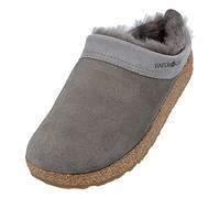 HAFLINGER zoccolo in pelle di agnello Snowbird pantofola in feltro antracite, 37