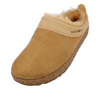 HAFLINGER zoccolo in pelle di agnello Snowbird pantofola in feltro beige fuso eco, 42
