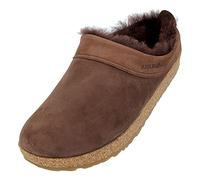 HAFLINGER zoccolo in pelle di agnello Snowbird pantofola in feltro caffè, taglia 44