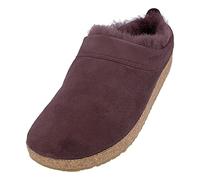 HAFLINGER zoccolo in pelle di agnello Snowbird pantofola in feltro melanzana, 40