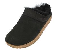 HAFLINGER zoccolo in pelle di agnello Snowbird pantofola in feltro nero, taglia 39