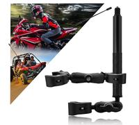 HAFOKO Moto Doppio Morsetto Montaggio Bici con 47” Invisibile Bastone compatibile per Insta 360 X5 X4 X3 X2 X RS GO3 Alluminio per Impieghi Gravosi Fotografica Bicicletta Doppio Morsetto Montaggio Kit