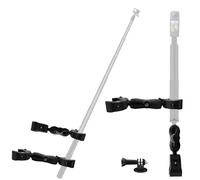 HAFOKO Motocicletta Doppio Morsetto Supporto Kit compatibile con Insta360 X5-X Moto Bicicletta Manubrio Supporto Accessori compatibile con GoPro 12-3,UTV ATV(Senza Bastone) compatibile con OSMO 360