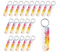 HAFRILY 20 portachiavi in acrilico con chip per carrello della spesa, regalo per il bel momento per compleanno, matrimonio, laurea, battesimo, 20 pezzi