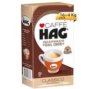 Hag Caffè Decaffeinato Macinato Classico - Caffè dall'aroma intenso e dal gusto di grande personalità, da gustare in ogni momento della giornata - Contiene 16 confezioni da 250 g (Totale 4 kg)