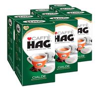 Hag Caffè Decaffeinato Macinato in Cialde Monouso Cremoso Gusto Delicato Compatibili con Macchine ESE - 144 Cialde