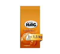 Hag - Caffè in Grani Decaffeinato per Macchina Espresso - Caffè decaffeinato prima della tostatura per conservarne l'aroma e il gusto. - Contiene 3 confezioni da 500 g (totale 1,5 Kg)