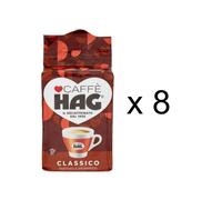 Hag Caffè Macinato Decaffeinato Gusto Classico, 8 Conf. da 250g (2kg)