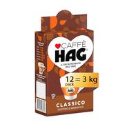 Hag - Caffè Macinato Decaffeinato Gusto Classico - Miscela caffè per Moka - 12 confezioni da 250 gr (totale 3 kg)