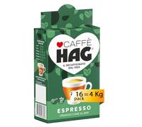 Hag - Caffè Macinato Decaffeinato Gusto Espresso - Miscela caffè per Moka o macchina da Espresso con braccetto - 12 confezioni da 250 gr