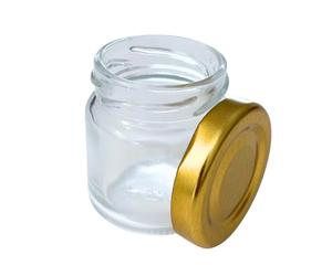 HaGa Bicchieri da miele da 53 ml, con tappo a vite, 48 pezzi, per marmellata e miele, mini vasetti per marmellata