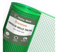 HaGa Griglia per talpe, larghezza 1,2 m, in plastica, verde, per espellere le talpe in giardino, per animali domestici, spaventapasseri (merce al metro)