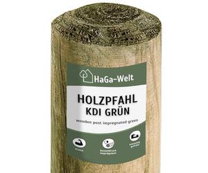 HaGa® Paletti in legno, 5 pezzi, diametro 5 cm, altezza 150 cm, impregnati in autoclave (verde), resistenti alle intemperie, perfetti per giardino, agricoltura e progetti esterni