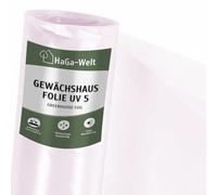 HaGa Pellicola per serra UV5, 8 m x 10 m, trasparente, in polietilene, per serra, pomodori, resistente alle intemperie, ai raggi UV