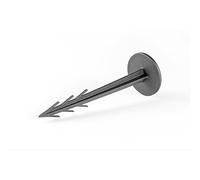 HaGa®, picchetto da ancoraggio, elemento di ancoraggio per telo pacciamante in tessuto non tessuto, 12 cm di lunghezza, 25 pz.