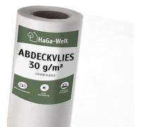 HaGa® - Telo protettivo antigelo per piante 1,6m x 20m, tessuto non tessuto traspirante per la copertura di aiuole di verdure, 30 g/m²