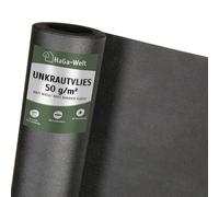 HaGa Tessuto non tessuto per erbacce, 50 g/m², 1,6 m x 100 m, traspirante, per un'efficace protezione delle erbacce in giardino con elevata resistenza allo strappo