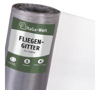 HaGa Welt - Zanzariera, larghezza 180 cm, vendita al metro, colore: Grigio