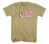 Hagar The Horrible Maglietta Uomo Manica Corta Heather Khaki S-2XL, Girocollo