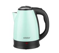 Hagen, Bollitore elettrico compatto in acciaio inox, Design elegante, Base a 360°, Capacità 1,8 l, Potenza 1500 W, Base a 360°, Filtro rimovibile e lavabile, HA5525- Verde