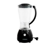 HAGEN - Frullatore e macinacaffè 2 in 1 con funzione a 4 velocità e impulsi, robot da cucina multifunzione, contenitore in plastica da 1,7 litri, nero