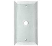 Hager 1311 - Placca TS vetro con lunetta 1 polo bianco pile