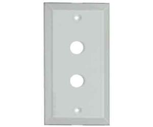 Hager 1321 - Placca TS vetro con lunetta 2 poli bianco pile