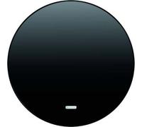 Hager 16212045 - Tasto R1/R3 con indicatore luminoso Nero Lucido
