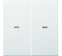 Hager 80960389 - Tasto 2 canali, S/B, Bianco Polare lucido