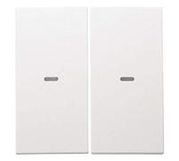 Hager 80960399 - Tasto 2 canali, S/B, Polar bianco opaco