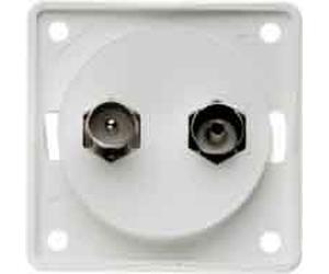 Hager B. Mobil - Presa antenna bianco pile