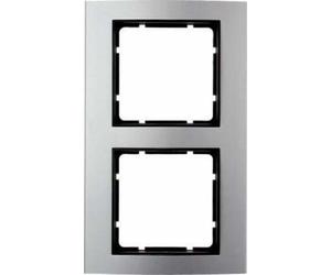 Hager B3 - Cornice 2 moduli verticale orizzontale alluminio