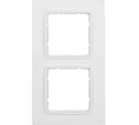 Hager B7 - Cornice 2 moduli bianco polare opaco