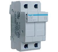 HAGER BASE PER FUSIBILI CILINDRICI PORTA-FUSIBILE UL 10.3X38 2 POLI 2 MODULI LU502