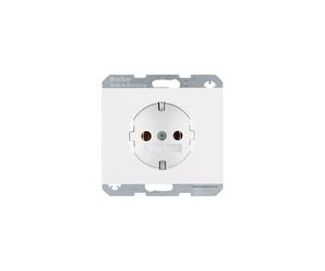 Hager Berk 47157009 - Presa Schuko 250 V, colore: Bianco polare