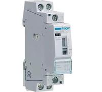 Contattore Hager 25A 2NA 230VAC 1 modulo interruttore manuale ERC225