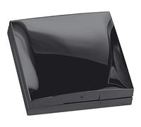 Hager - Cornice 1 elemento con coperchio nero lucido