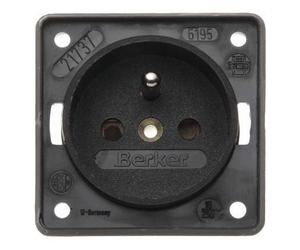 Hager integro - Presa corrente con Pin Terra Nero Opaco